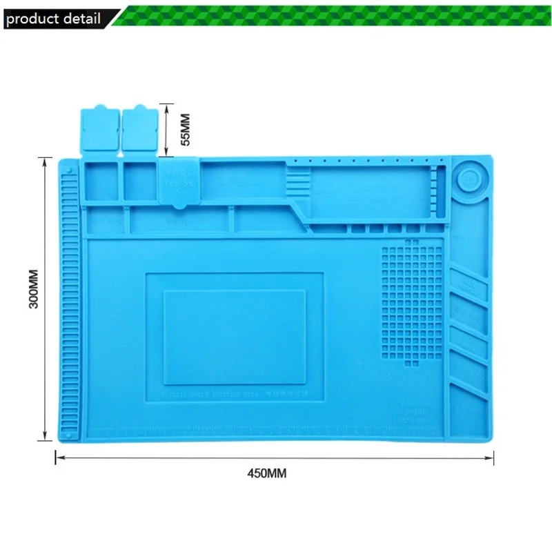 S-160 45x30 см Коврик для ремонта телефона Магнитный термостойкий силиконовый коврик паяльная станция телефон ПК Компьютер Ремонт Платформа