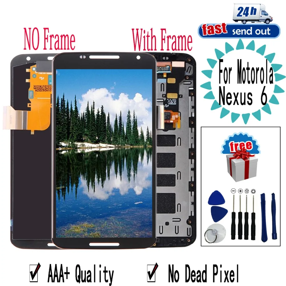 

LCD For Google Motorola Moto Nexus 6 XT1100 LCD Screen Digitizer Assembly Replacement For Motorola Nexus 6