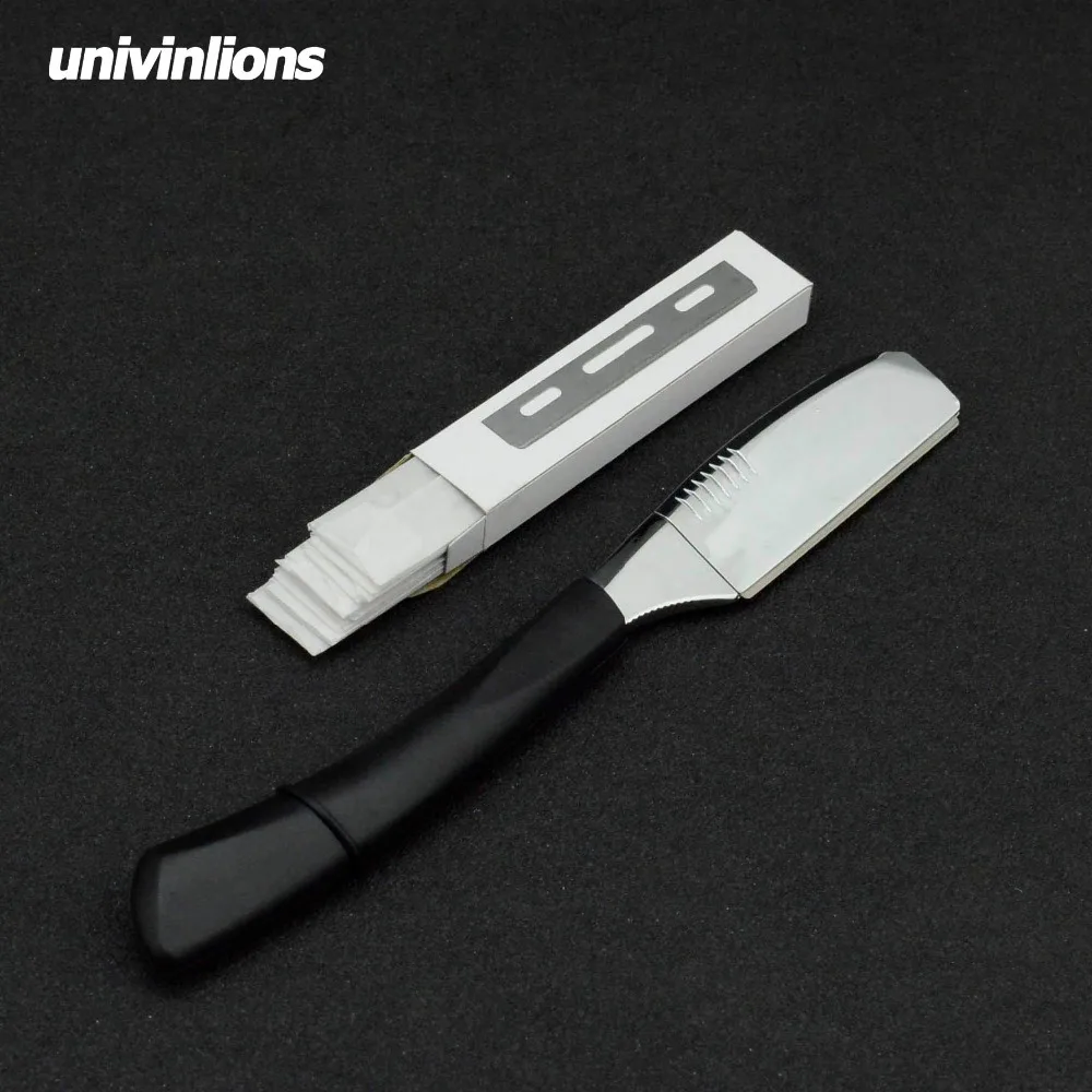 

6"univinlions silver gold razor shaving razor barber tools hair razor blades shaving knife beard face underarm body anti slip