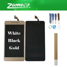 Ensemble écran tactile LCD, 5.5 pouces, 1280x720, noir, blanc, or, avec ruban adhésif, pour Wiko Lenny 4 Plus=