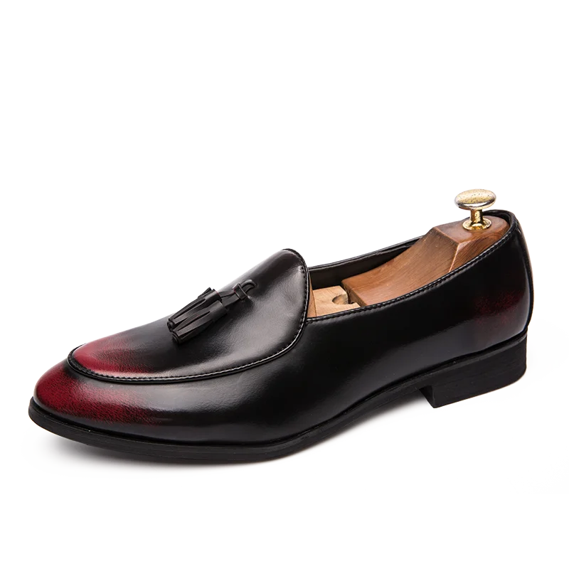 

Men Genuine Leather Casual Shoes Luxury Black Suede Men Loafers Moccasins Slippers Formal Dress Wedding Shoes