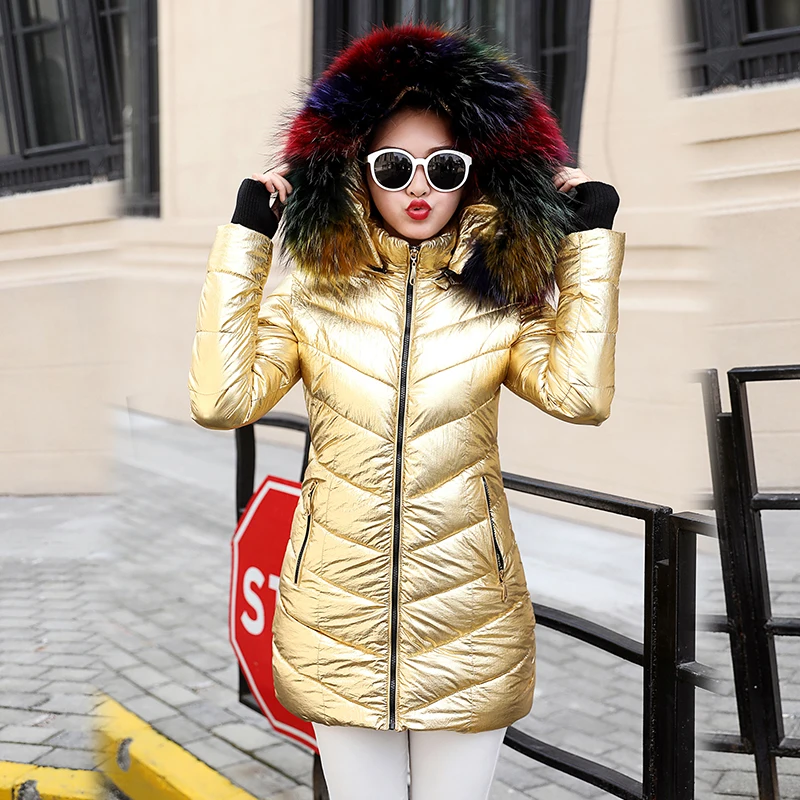 De Raton Or D'hiver Fourrure Court Vestes Automne Femmes Mode Femme argent Faux Laveur 2019 Le vêtements Coton Rembourrés Vers Col Parkas Bas D'extérieur f1qXw8