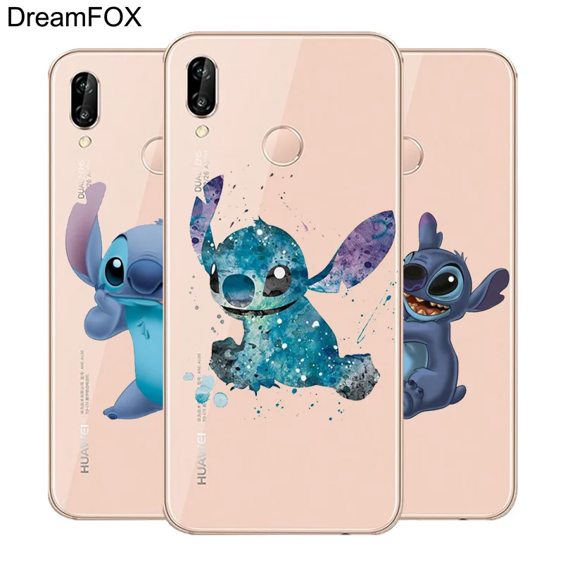 DREAMFOX L062 Lilo и Ститч Мягкий ТПУ силиконовый чехол для huawei Honor 6A 6C 7X9 10 P20 P30 Lite Pro P Smart 2019