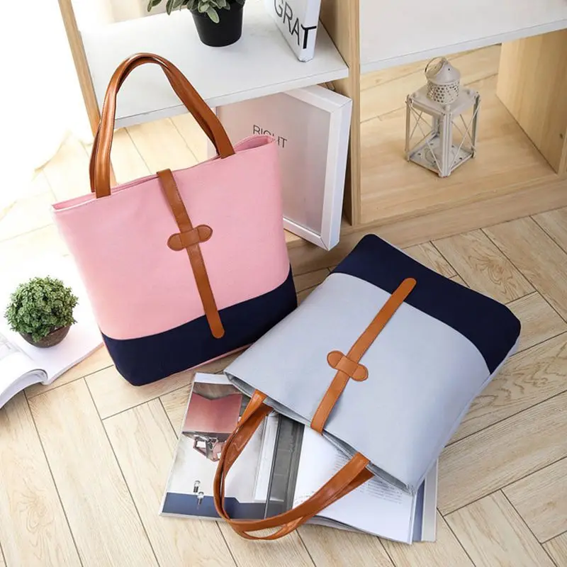 

High Quality Lady Patchwork Shoulder Bag Designer Female Bolsos Mujer Canvas Tote Bags Women Canvas Messenger Bags Handbags