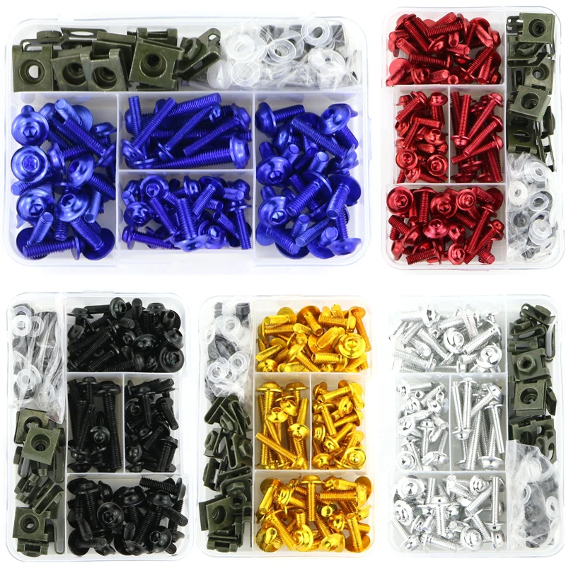 

For SUZUKI GW250F Bandit GSF650 GSF750 GSF1200 GSF1250 GN400 Full Fairing Bolts Kit Bodywork Screws Nut Aluminum
