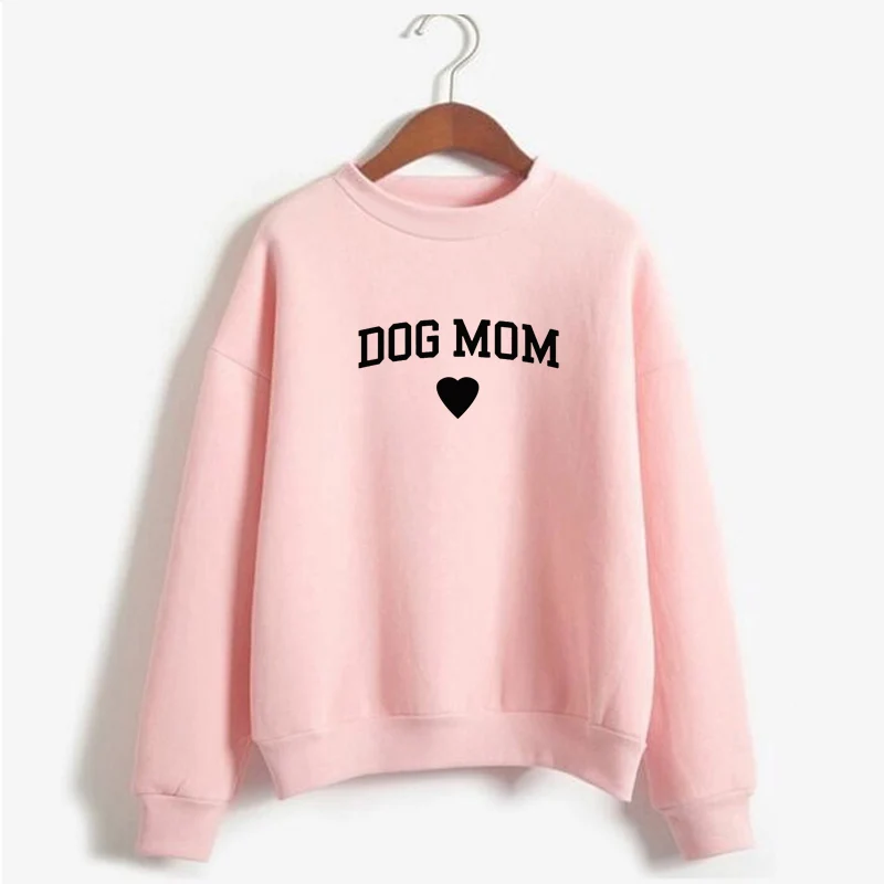  Women'S Sweatshirt Dog Mom Funny Print Pullover Female Sweatshirt Long Sleeve Womens Clothing Autum