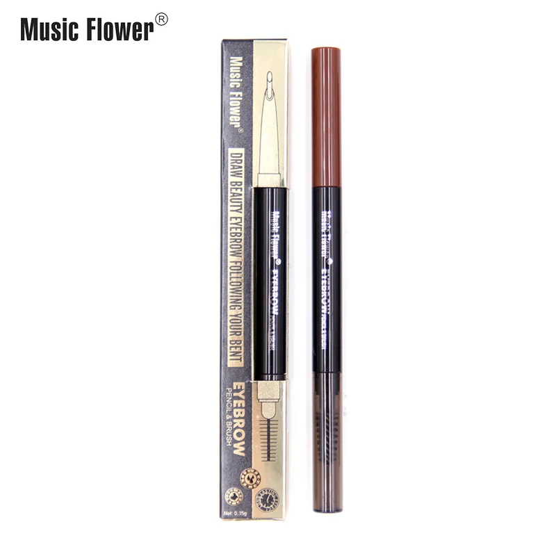Three-color eyebrow pencil double-headed eyebrow pencil long-lasting effect, no makeup, continuous waterproof eye makeup
