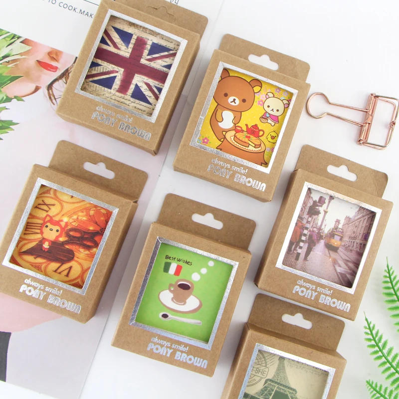 

Multiple styles 40pcs/box retro european landscape flag love mini small blank gift greeting card postcard birthday Message card