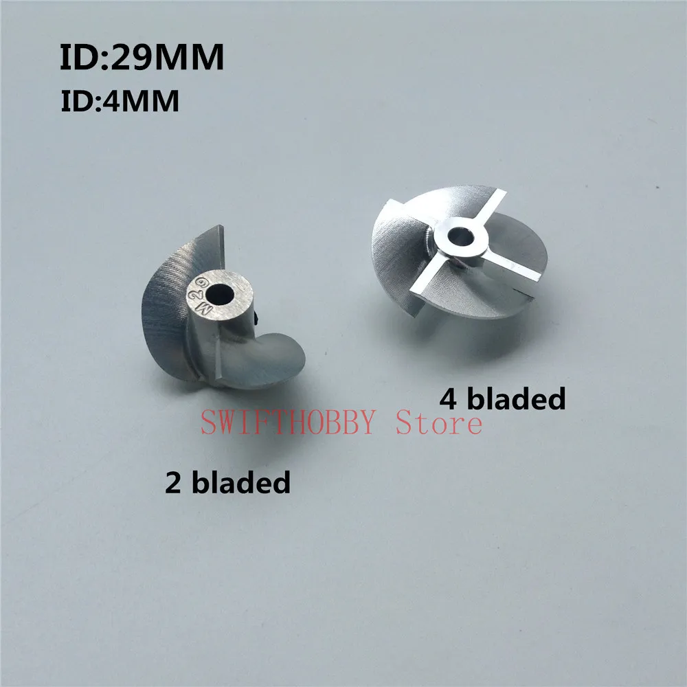

2 bladed 4 bladed 29mm CNC propeller Speed Boat Water Jet Pump Injector Water Thruster for RC Boats Turbo Jet Part