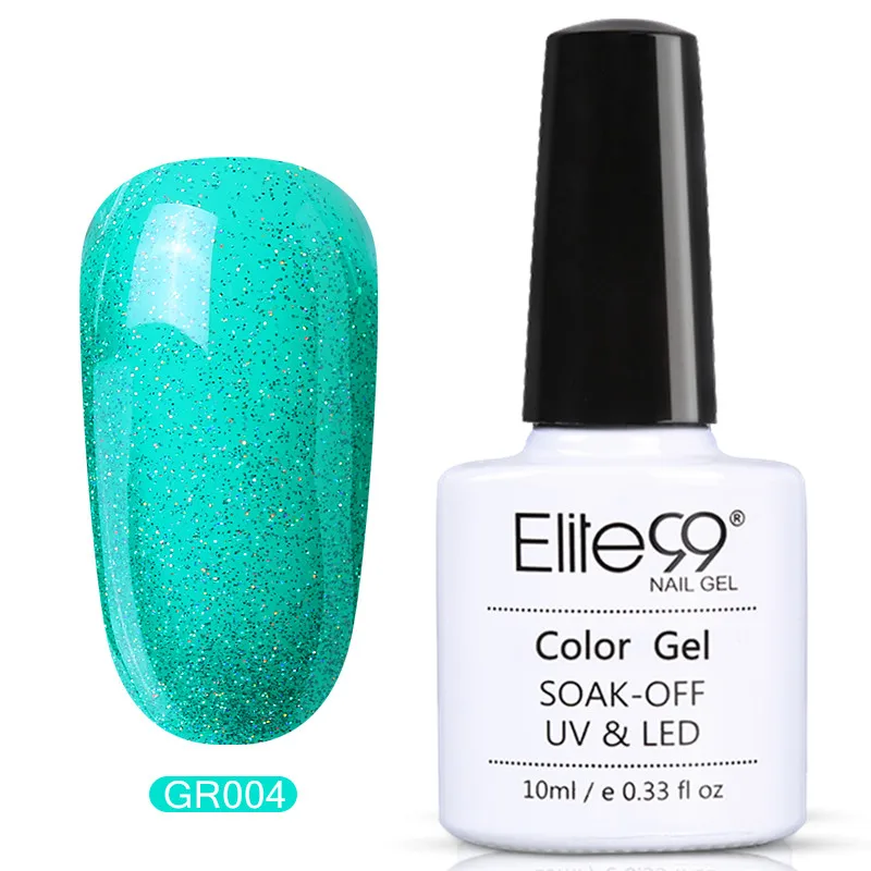Elite99 Гель-лак серии зеленого цвета, долговечный Гель-лак для ногтей, вылечиваемый с УФ-лампой, светодиодный, основа, верхнее покрытие, Гель-лак, дизайн - Цвет: P-GR004