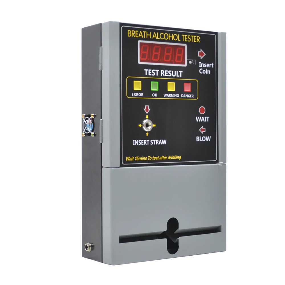 GREENWON Coin-operated sharing Bill and Coin Operated Alcohol Breath Tester with Fuel Sensor Technology AT-819