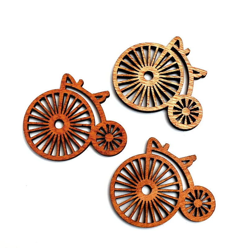 

20pcs Natural Wheel Wood Craft Embellishments MDF Wooden Cutout Flatback Scrapbooking for Cardmaking DIY Wedding Decoration