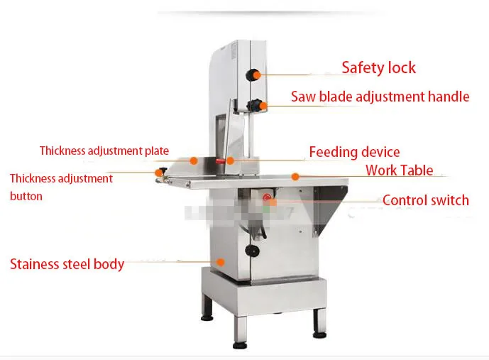 Один шт 380 В коммерческая машина для резки кости резак для кости для режущих ребер/рыбы/мяса/говядины