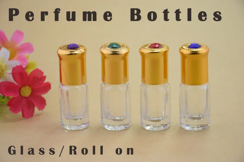 3ml roll on perfume bottles glass empty small perfume refillable bottle