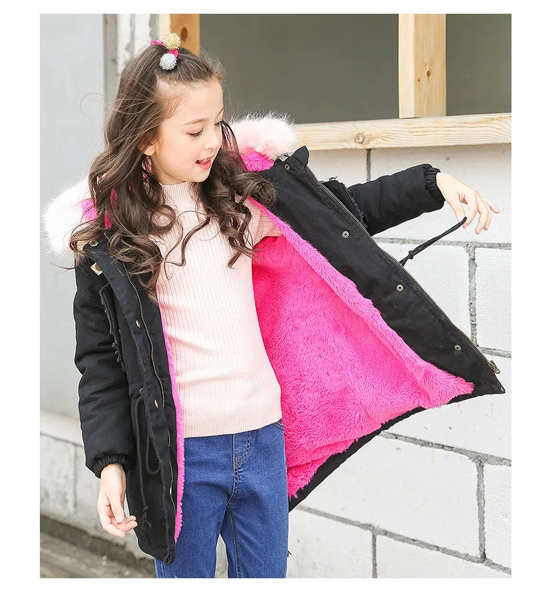 teenage girls winter coat long 2017 children's parkas red green padded thick fur hooded winter jackets for girls clothing 5 6 7 8 9 10 11 12 13 14 15 16 17 years little teenage girl winter coat jacket children winter jackets for girls  (17)
