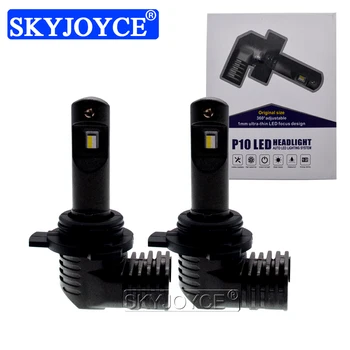 

SKYJOYCE 1 Set All In One Design 9012 HIR2 LED Headlight Bulb 12V 35W 6000K 5200LM Mini Size P10 9012 LED Headlamp Front Bulbs