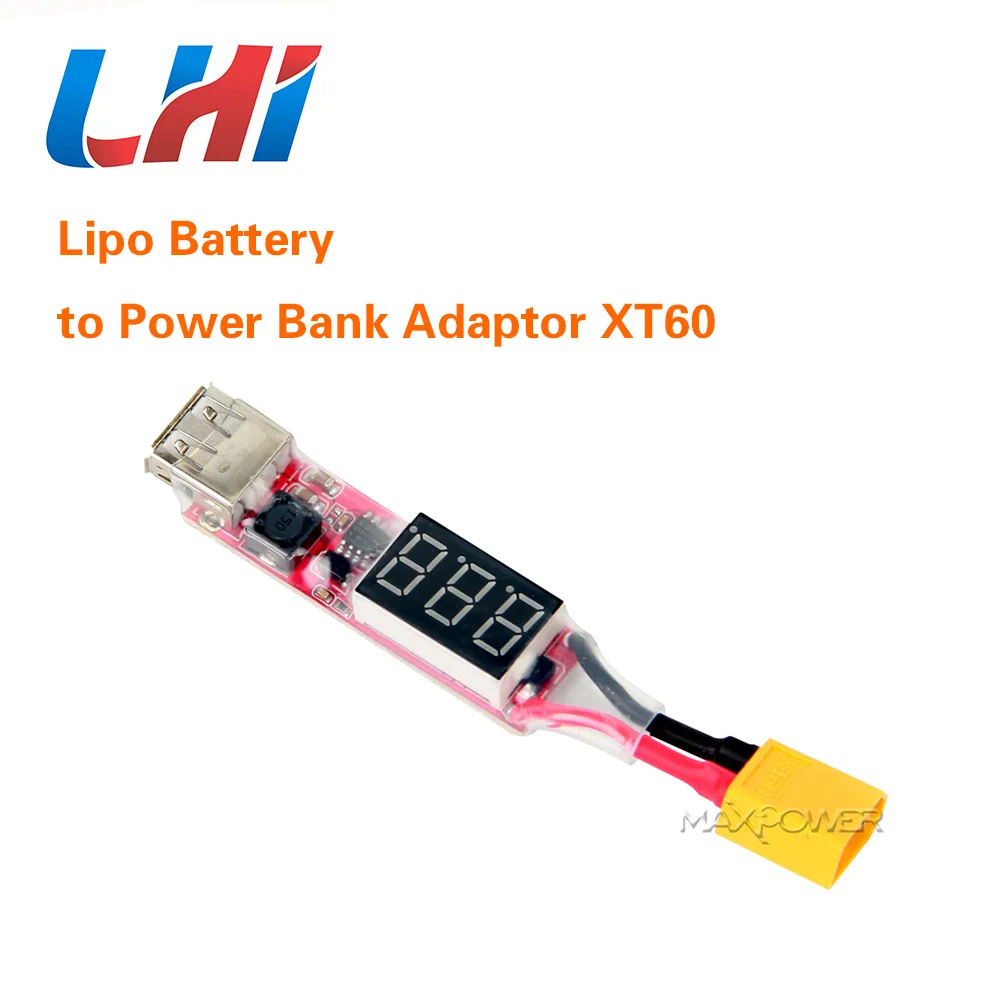 2 S 6 Lipo батарея в XT60 разъем банк питания адаптер к USB 5V 2A зарядное устройство