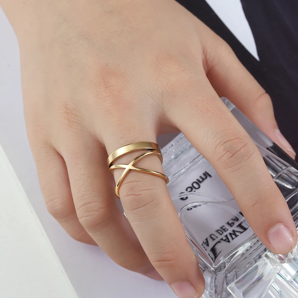 BORASI Трендовое круглое кольцо с крестом для женщин обручальные кольца золотого цвета модные ювелирные изделия из нержавеющей стали для вечеринки новые кольца