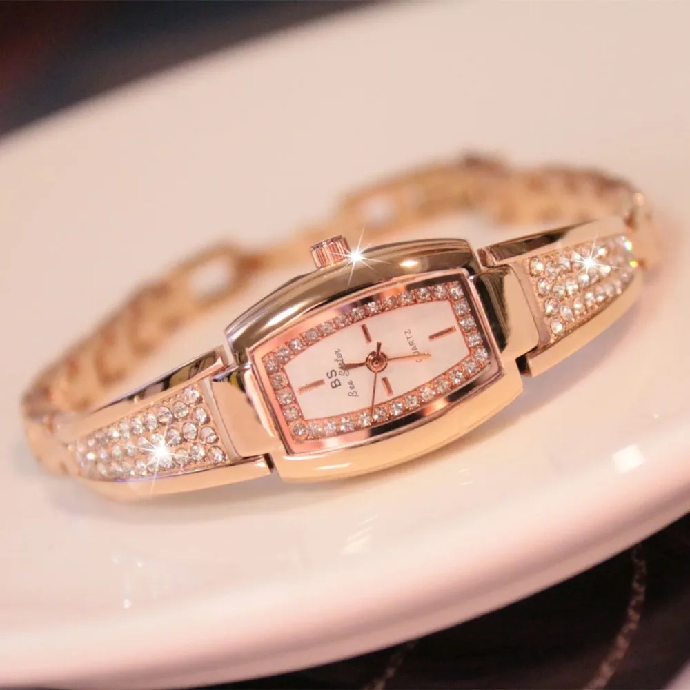 Женские часы, модные роскошные брендовые часы, женские кварцевые наручные часы, водонепроницаемые, стальное платье, бриллиантовые часы, браслет, женские часы