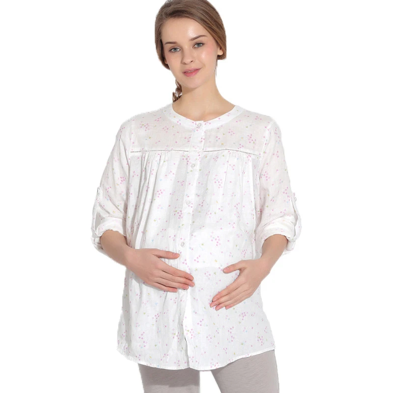 

Cotton Maternity Pajamas Nursing Winter Maternity Sleepwear Long Sleeve Clothes Breastfeeding Pajama Autumn For Pregnant Women