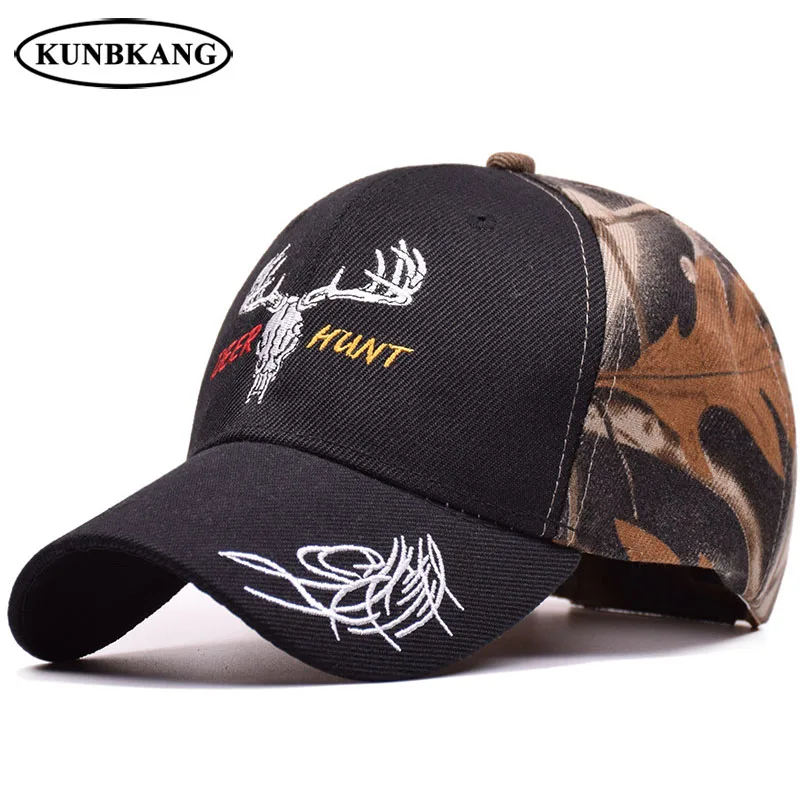 Новый Для мужчин камуфляж Бейсбол Кепки олень вышивка Snapback шляпа кости Охота