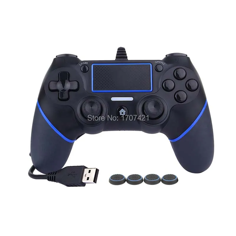 PS4 Controller Wired Gamepad For Playstation Dualshock 4 - Blue