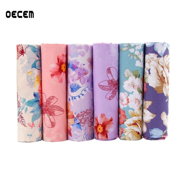 

Floral Design Cotton Quilting Fabric DIY Apparel Sewing Patchwork For DIY Sewing Crafts Pillows 6PCS/lot O2-6-18