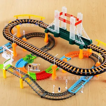 

Electric Train Rail Track Car Diecast Auto Mobile City Express Track Car Set Children Toy Girl Boy Puzzle Car Toy 338-8
