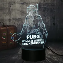 Lustre NEW Cool Battle Royale Game PUBG Winner TPS LED Night Light Desk Lamp RGB 7