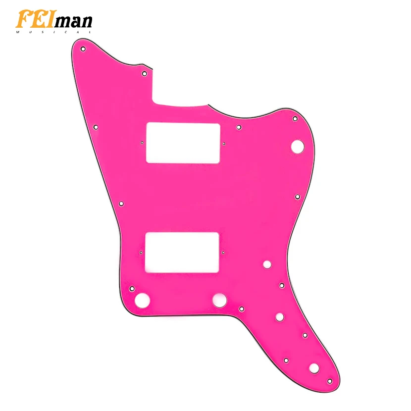 

Pleroo Guitar accessories pickguards suit for MIJ Jazzmaster guitar with PAF Humbuckers and without upper control button
