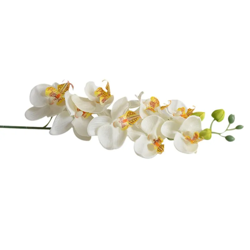 Новое украшение бабочка Орхидея искусственный фаленопсис латекс орхидеи цветок для свадьбы красота дома Свадебные цветы - Цвет: NW