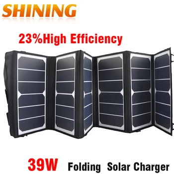 

Sunpower 39W Dual USB 23% High Efficiency Big Power&Compact With DC/USB Output Folding Solar Panel Charger Battery For Cellphone