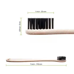 4 шт./компл. Bamboo Зубная щётка с углем натуральные щетинки зубные уход для домашнего Семья путешествия --- MS