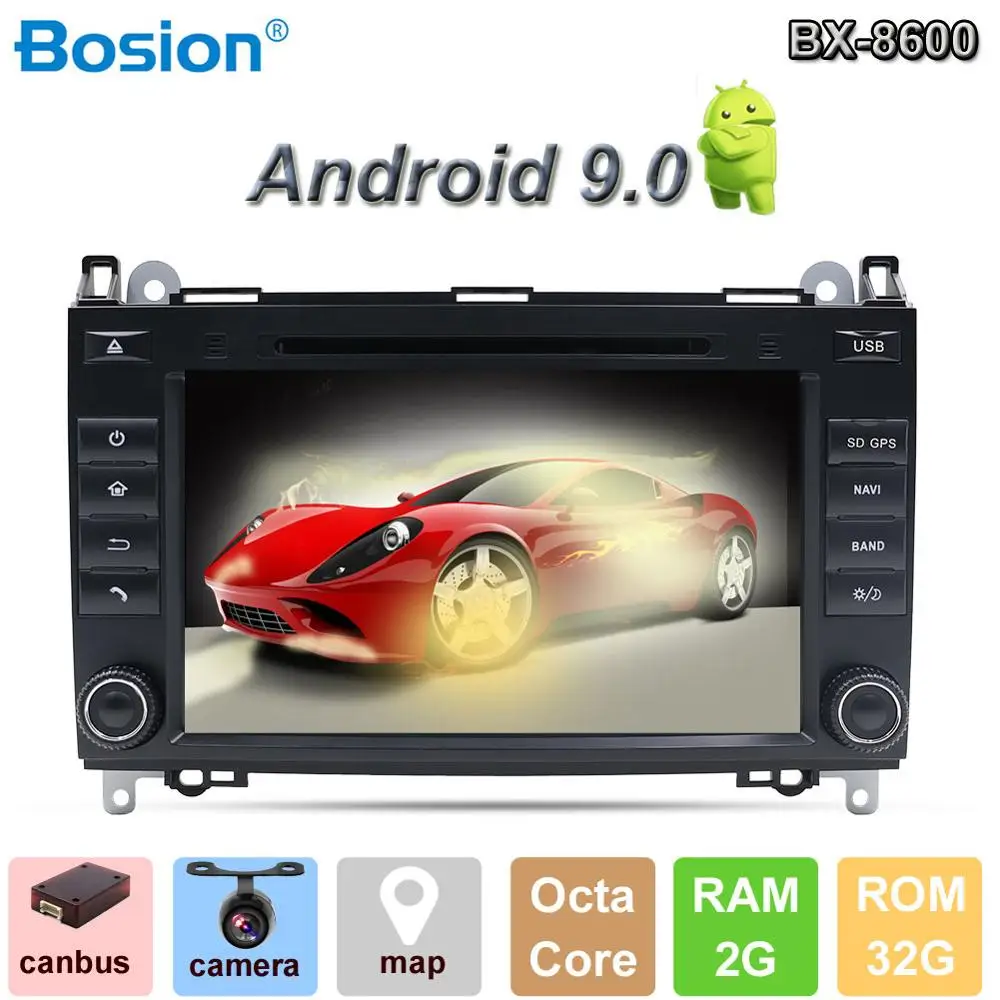 Bosion Android 9.0 Car DVD radio multimedia Octa 8 core for Mercedes Benz B200/W906/Sprinter/Volksw