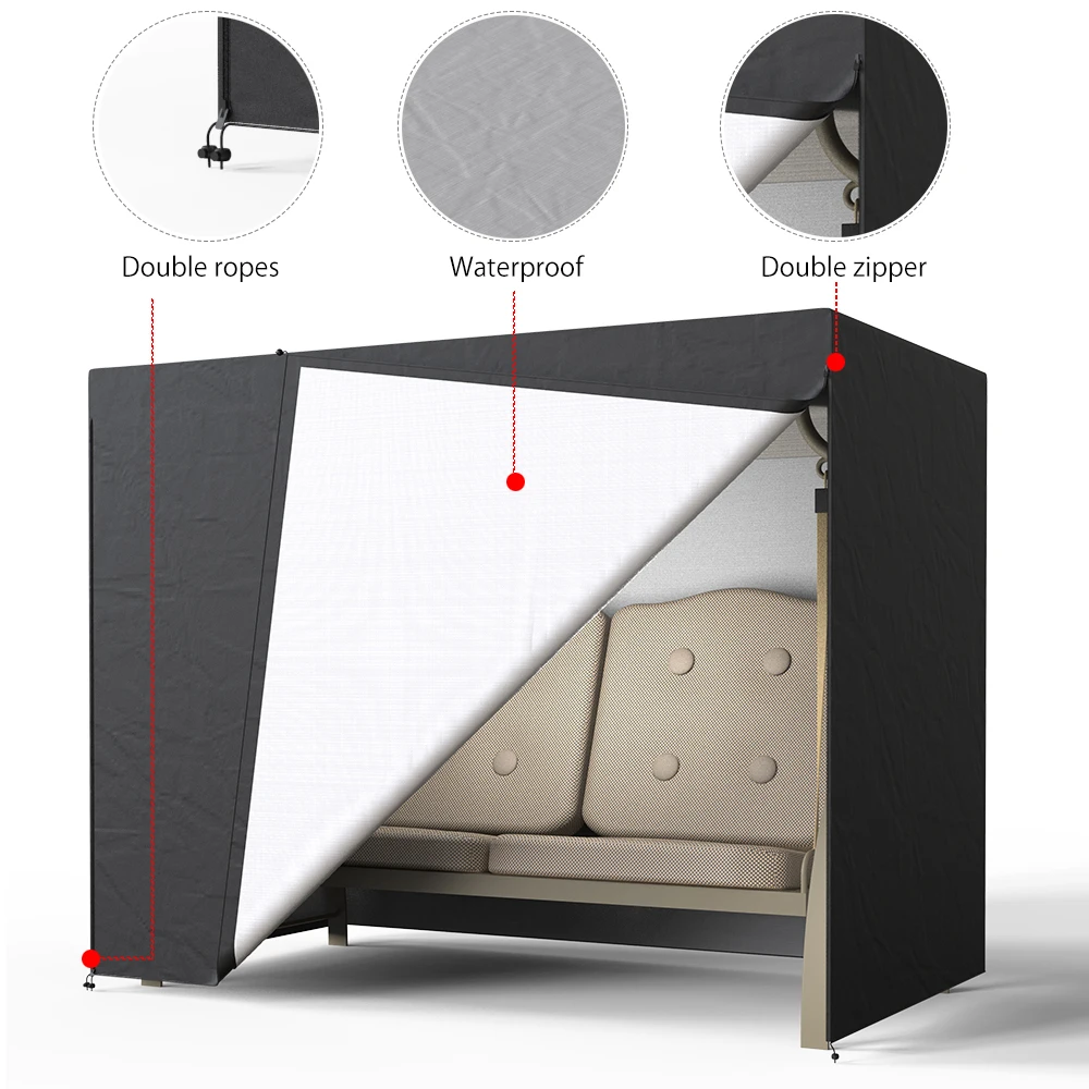 Водонепроницаемый сиденье садовой качели крышка патио уличная мебель 2/3 сиденье гамак крышка УФ Защита черный навес для двора навес