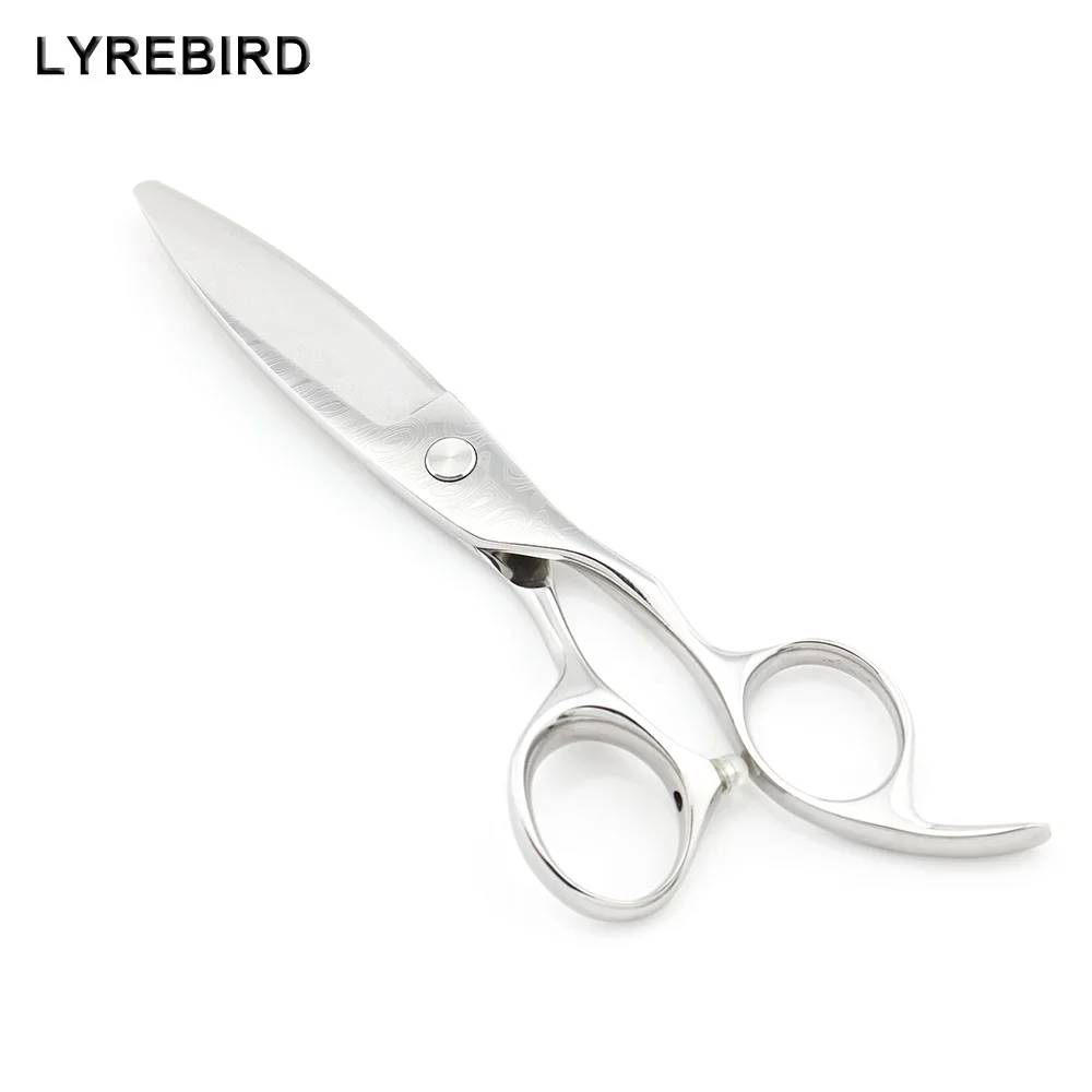 US $202.50 Sliding Hair shears 575 INCH Convex Blade Damascus Decorative Design Bearing Screw Wholesale Lyrebird HIGH CLASS 10PCSLOT NEW
