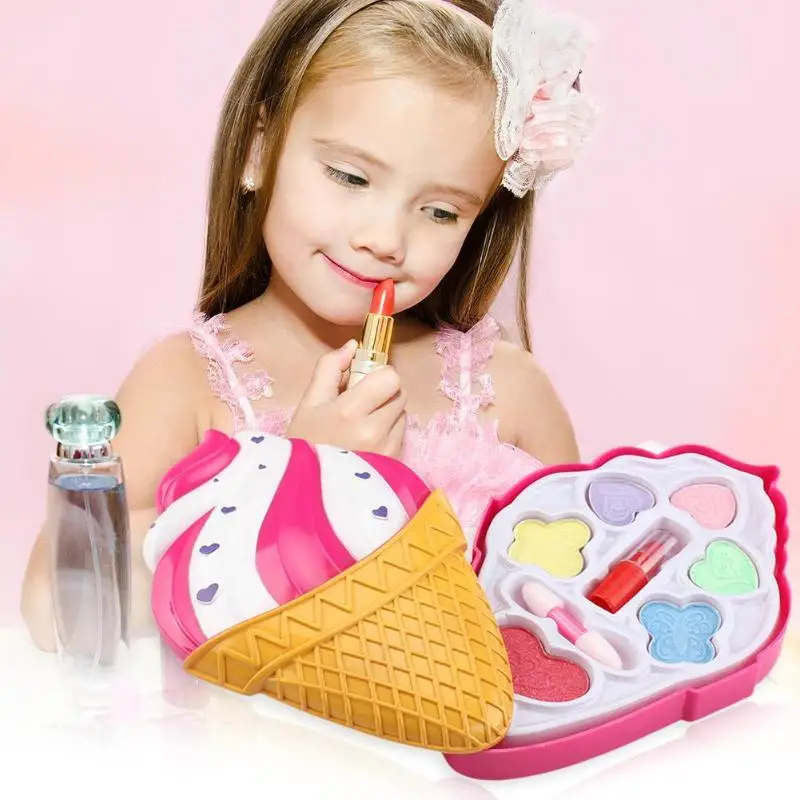 

Mini Natural Pollen Blush Lipstick Makeup Pen Cleaning Washing Cosmetic Toy Makeup Girl Princess Makeup Beauty Toys Gift Set