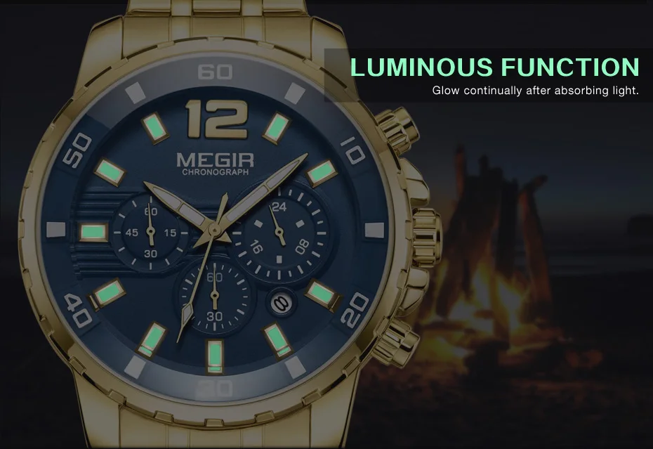 MEGIR кварцевые мужские часы Топ бренд Роскошные армейские военные наручные часы мужские часы Relogio Masculino бизнес наручные часы хронограф