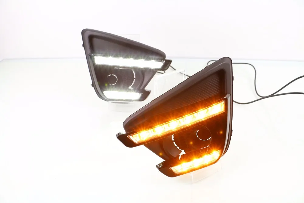 

eOsuns led drl daytime running light for Mazda CX-5 2016 with yellow turn signal,dimmer function and wireless control