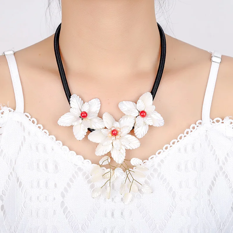 

JIUDUO Necklace female Korean simple temperament freshwater pearl Austrian crystal long sweater chain