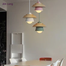 Nordic Loft LED Wood Pendant Lights Modern Bedside Bedroom Decor Iron Pendant Lamps Restaurant Corridor Hanging Lamps Lighting rural pastoral pendant lights wood glass restaurant bedroom lamps lighting 4 heads white wooden pendant lamps za