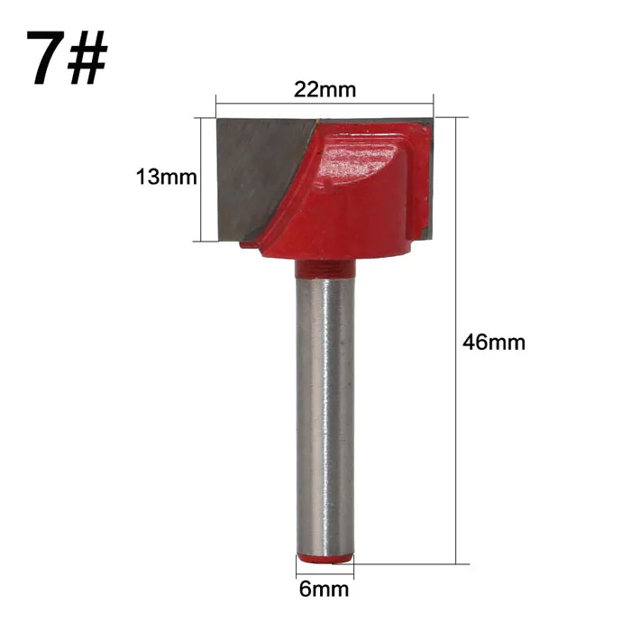 1 шт. 6 мм хвостовик с ЧПУ фреза для лица фрезы для очистки нижней части фрезы по дереву торцевая фреза инструмент твердосплавные фрезы для дерева - Длина режущей кромки: NO 7