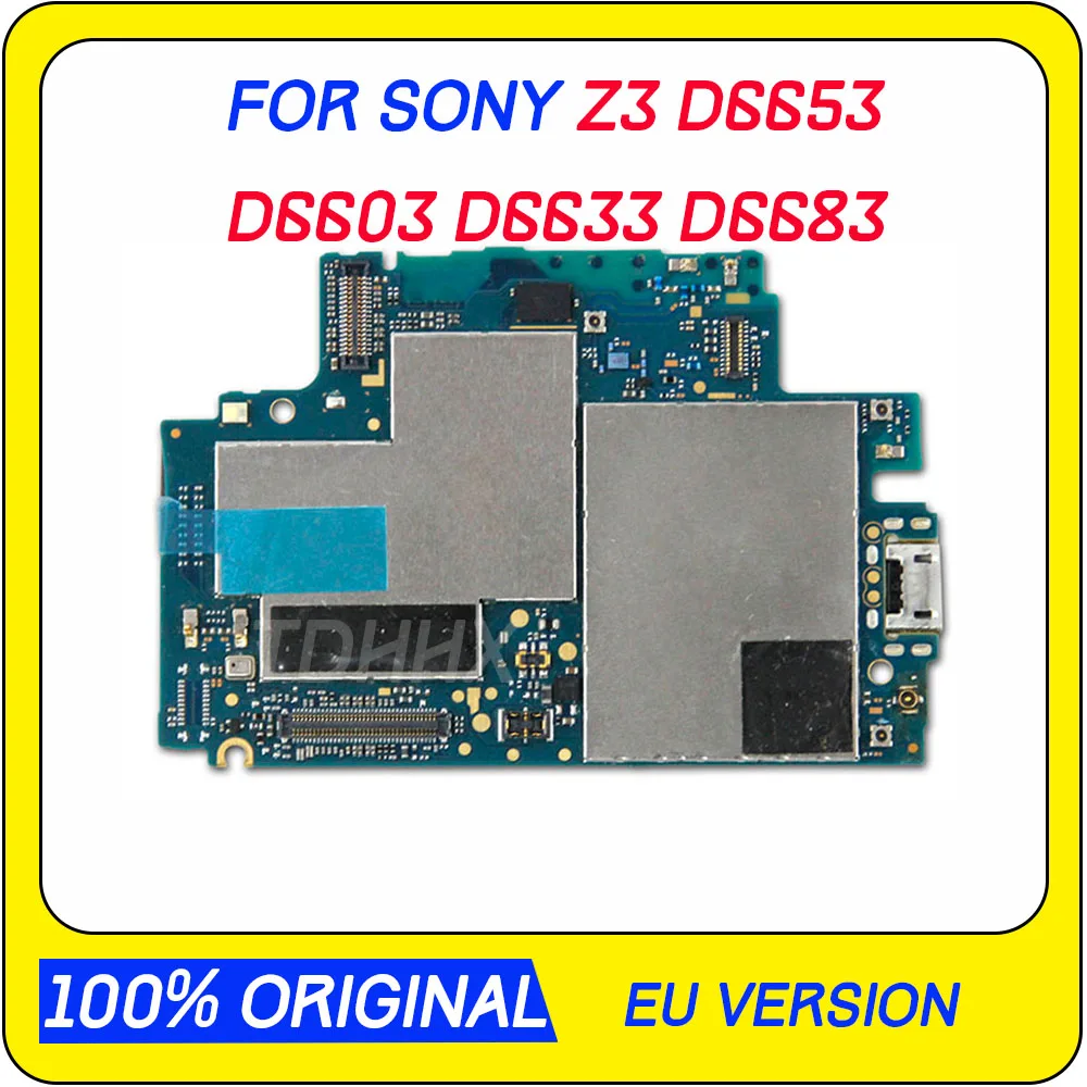 16 Гб для Sony Z3 D6653 D6633 D6683 логическая плата с системой Android 100% Оригинальный