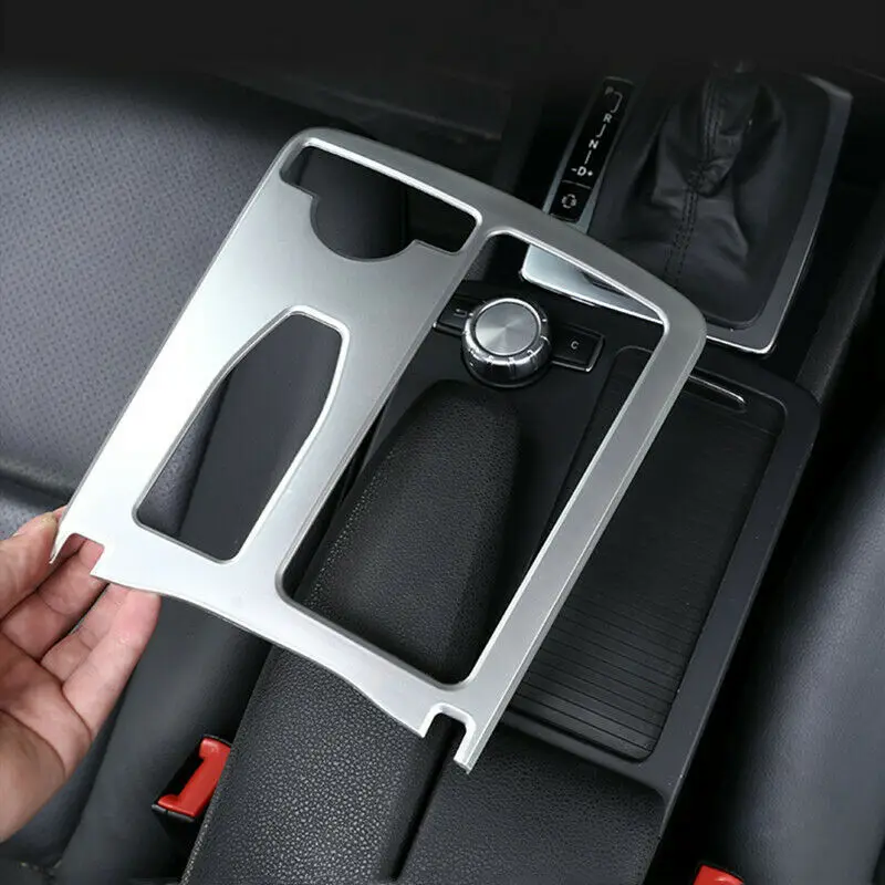 ABS Center Console Water Cup Holder Frame Cover Trim For Mercedes Benz