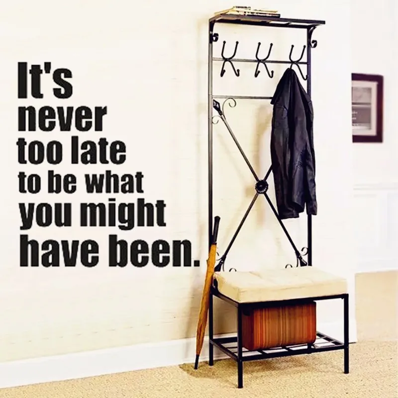 Inspirational Quote Decal "It's Never Too Late To Be What