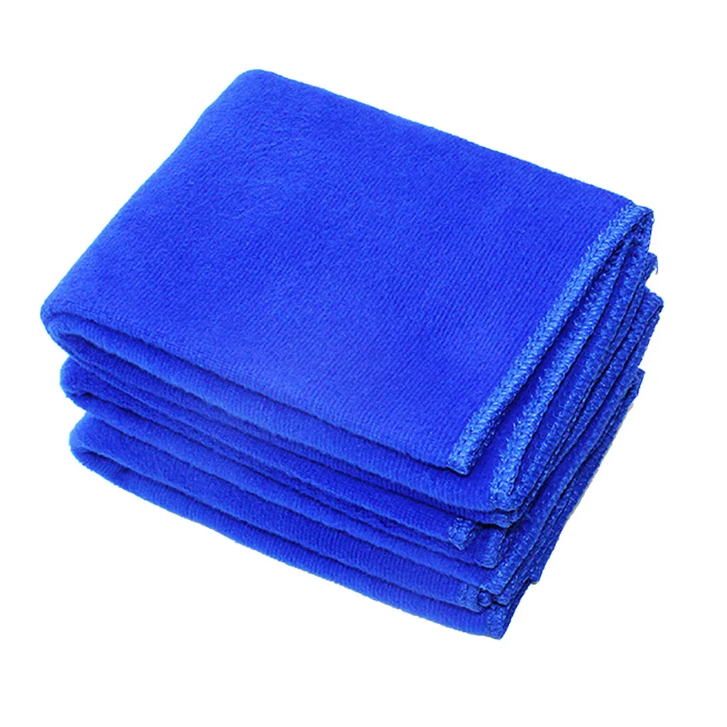 7 шт. синие мягкие впитывающие моющиеся полотенца для чистки из микрофибры многоцелевой Toalla de coche de voiture# WL1
