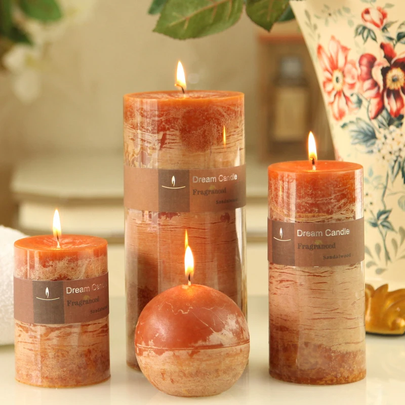 Natural Sandalwood Essential Oil Scented Candles Smokeless Candles