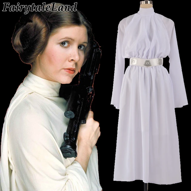 Star wars prinzessin leia Cosplay Kostüm Leia weiß Kleid prinzessin