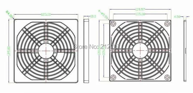 120mm dust filter guard