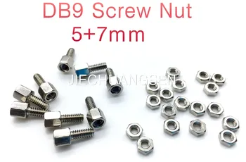 

10 set British system screw+nut DB9 screw nut 5+7mm DB A serial port head special